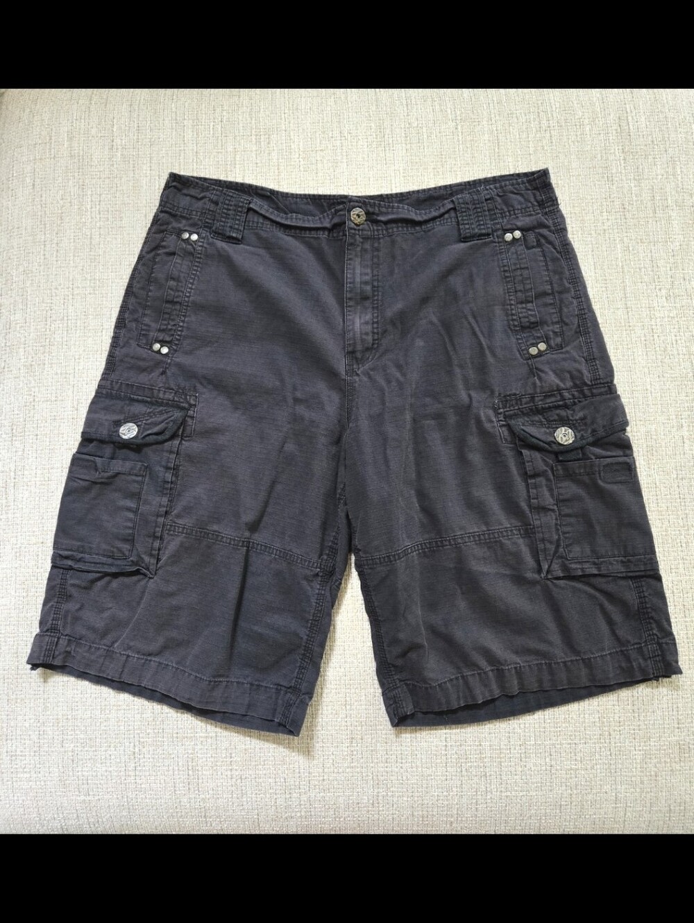 Mens Blue Gear Cargo Shorts